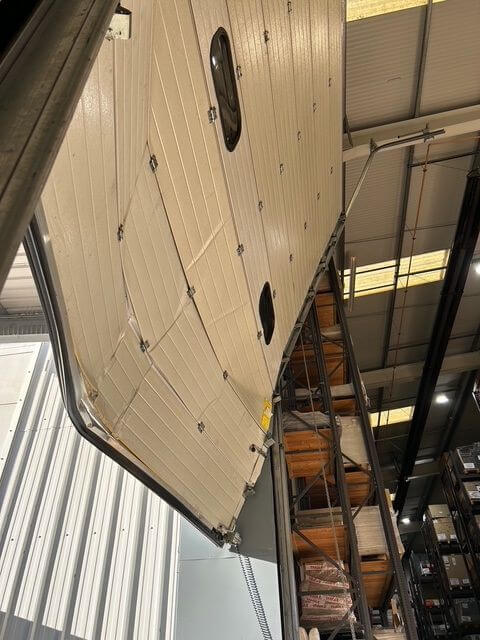 damaged folding door