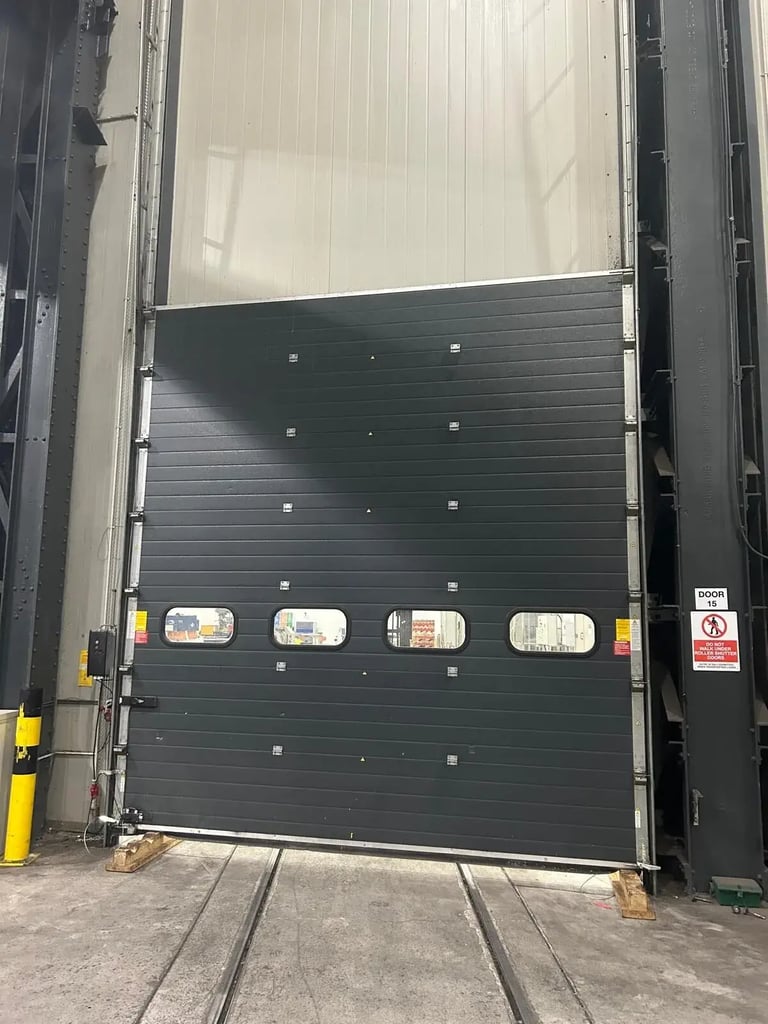 sectional overhead door black